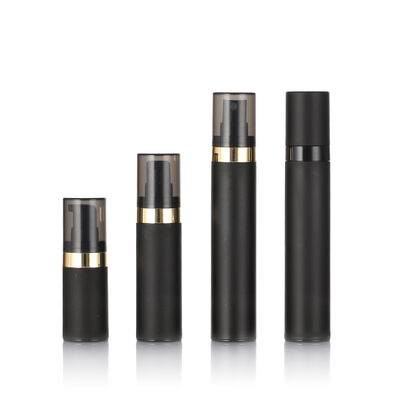 Bottiglia nera senza aria di alta qualità 15ml 30ml 50ml Bottiglie cosmetiche senza aria in plastica in PP