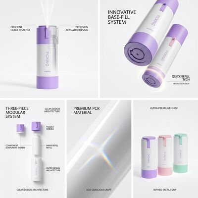 Flacone spray airless di lusso smerigliato da 50 ml con tecnologia di conservazione sottovuoto per il confezionamento di sieri per la cura della pelle di alta gamma
