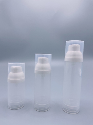 COME bottiglia senz'aria 15ml 30ml 50ml 80ml 100ml 120ml della chiara pompa cosmetica riutilizzabile dei pp