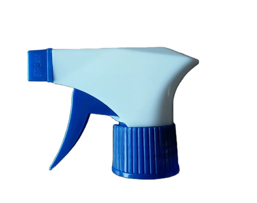 Spruzzatore di trigger in plastica blu bianco 28 mm per la pulizia quotidiana