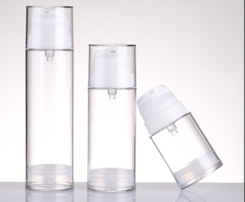 Bottiglie di viaggio senza aria Screw On Clear AS Bottiglia senza aria 30ml 50ml