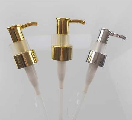 Pompe per lozione in alluminio Dispensatore di liquidi a grande dosaggio Testa molla all' interno 24/410 Utilizzo per shampoo