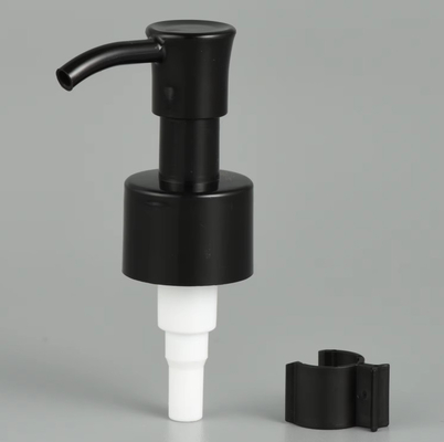 28/410 Pompa di olio a distribuzione Pompa di lozione di plastica bianca e nera con clip