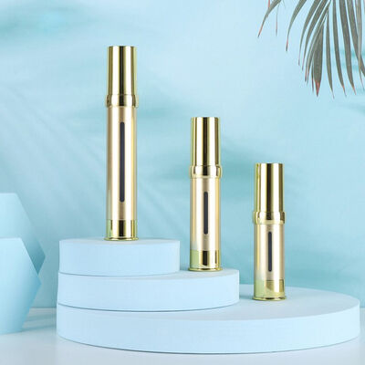 Cina Fornitore Flascia cosmetica di plastica di lusso in argento 15ml 30ml 50ml Dispensatore di pompa del siero di plastica vuoto senza aria di Kinpack