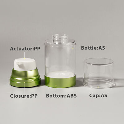 Vendita all'ingrosso di fabbrica di lusso 100ml/150ml/120ml ABS come flacone con pompa airless per la cura della persona, metodo di stampa personalizzato per lozione