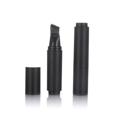 Bottiglia per la cura della pelle senza aria di colore nero Bottiglia di lozione senza aria di plastica da 20 ml con testa di spazzola