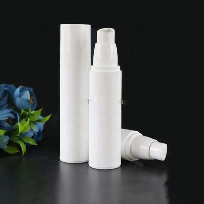 Unico imballaggio cosmetico bianco Bottiglia circolare di plastica senza aria da 50 ml