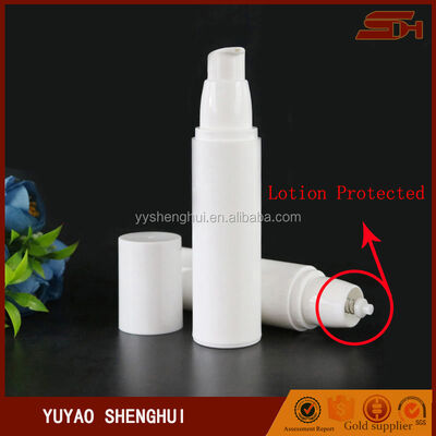Unico imballaggio cosmetico bianco Bottiglia circolare di plastica senza aria da 50 ml