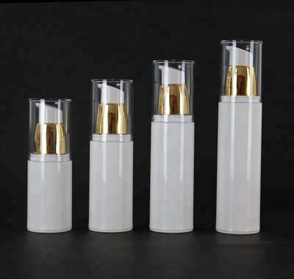 Bottiglia per lozione in plastica Bottiglia per pompa airless per acqua Shmpoo dorata
