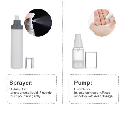 Bottiglia nera senza aria di alta qualità 15ml 30ml 50ml Bottiglie cosmetiche senza aria in plastica in PP