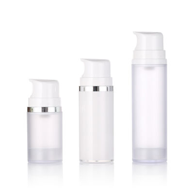 Stoccaggio White Cream Plastic Airless Pump Bottle for Lotion Facial Cleanser & Skin Care Serum 50ml/100ml/150ml Stampa a schermo
