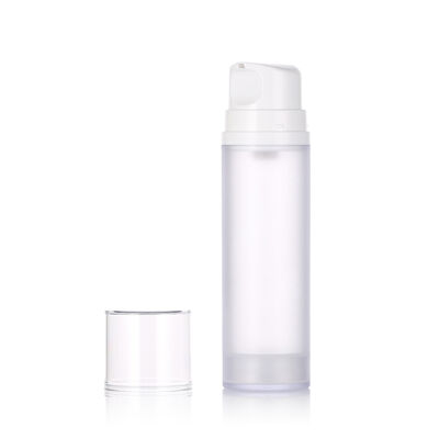 Stoccaggio White Cream Plastic Airless Pump Bottle for Lotion Facial Cleanser & Skin Care Serum 50ml/100ml/150ml Stampa a schermo