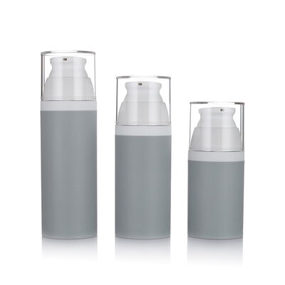 Color Grigio Bottiglia di pompa senza aria da 80 ml 3 dimensioni Bottiglia senza aria di plastica opzionale per cosmetici