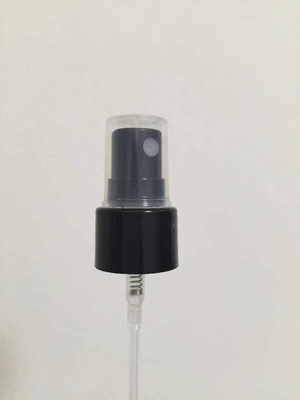 Spruzzatore fine nero della foschia con il chiaro cappuccio per il prodotto disinfettante 18/410 20/410 della mano