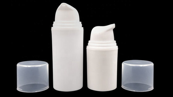 Bottiglie senz'aria vuote bianche della pompa, contenitore d'imballaggio cosmetico 15ml 30ml 50ml