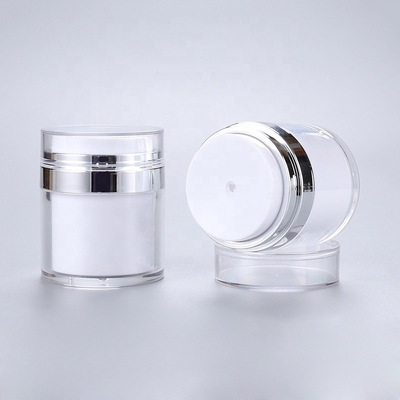 Barattolo senz'aria acrilico della crema della pompa, barattolo cosmetico 50ml 50g del contenitore per l'imballaggio della lozione
