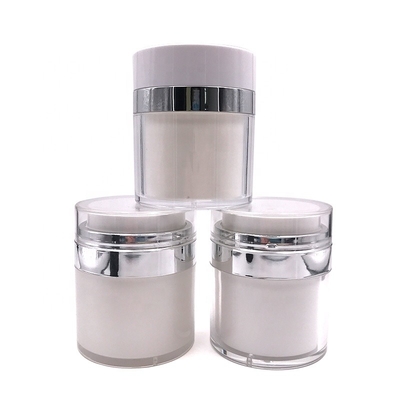 barattolo senz'aria della crema della pompa di 1oz 4oz, barattolo cosmetico acrilico per l'imballaggio dello skincare