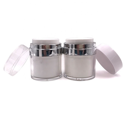 barattolo senz'aria della crema della pompa di 1oz 4oz, barattolo cosmetico acrilico per l'imballaggio dello skincare