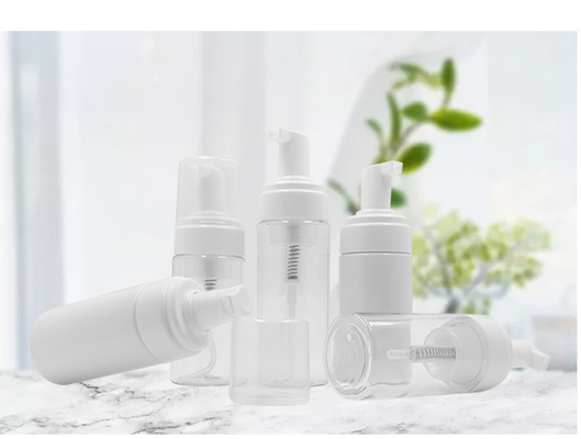 le bottiglie di plastica dei cosmetici di 43mm, pompa della schiuma del sapone liquido imbottiglia 100ml 150ml