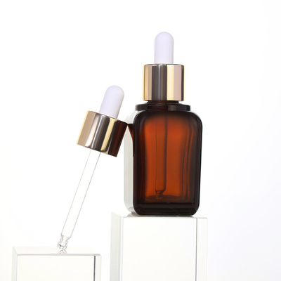 Contagoccia di vetro cosmetico di alluminio 20mm per l'olio essenziale di cura di pelle
