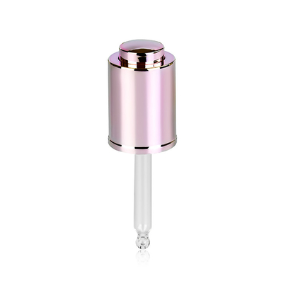 contagoccia di vetro cosmetico di 18mm piccolo intorno a forma con il pulsante di bambù