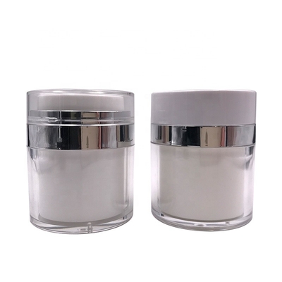 Barattolo senz'aria acrilico della crema della pompa, barattolo cosmetico 50ml 50g del contenitore per l'imballaggio della lozione
